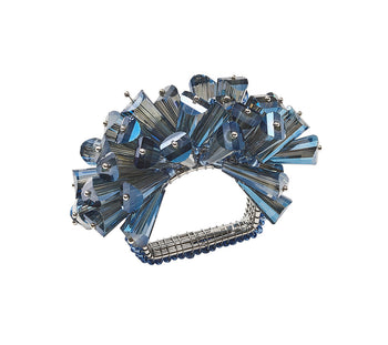 Kim Seybert Napkin Rings: Dazzle in Midnight, Set of 4